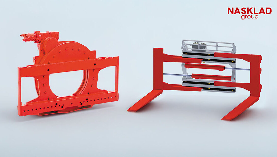 Навесное оборудование на складскую технику для склада. Для повышения эффективности используется специальное навесное оборудование, позволяющее оптимизировать работу погрузчиков, штабелеров и другой техники