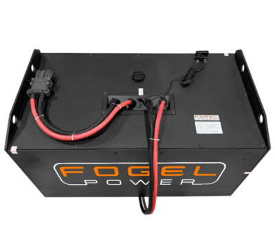 Купить по цене завода изготовителя Fogel Power BOX.134 на 48В/460Ачас - тяговая батарея для электропогрузчика Komatsu FB15-12, Komatsu FB18-12, Komatsu FB20AG-12. Размер тяговой АКБ 969x528x643 мм, 760 кг
